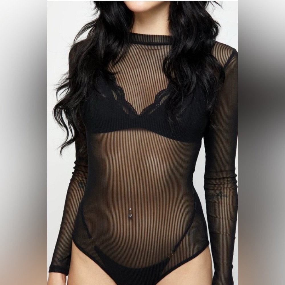 Disturbia Black Mesh Bodysuit NWT - Picture 6 of 9